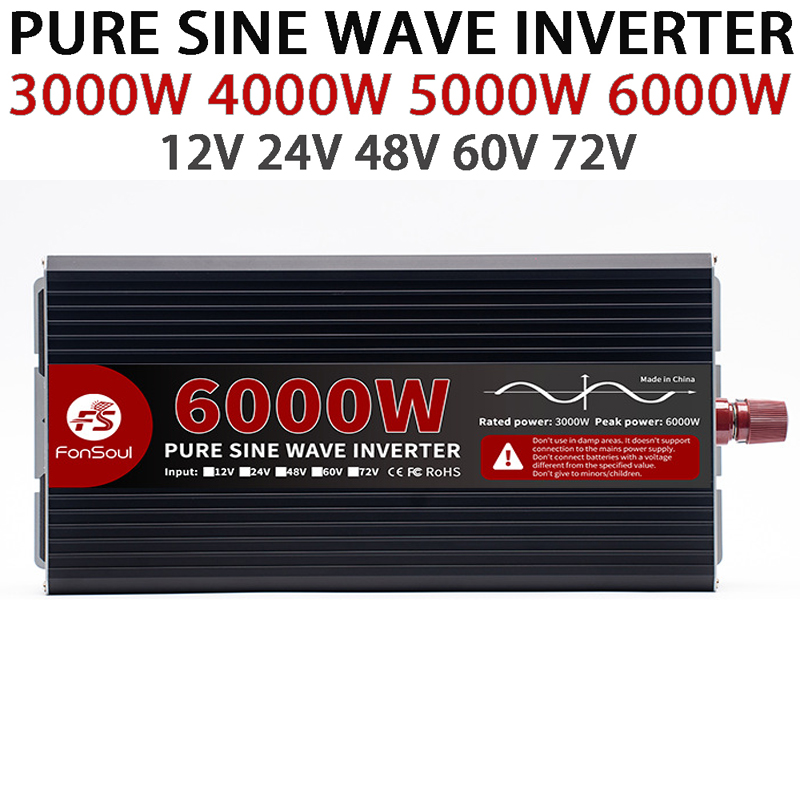 Pure Sine Wave Inverter 5000W 48V 220V - 6000W 5000W 4000W 3000W Pure Sine