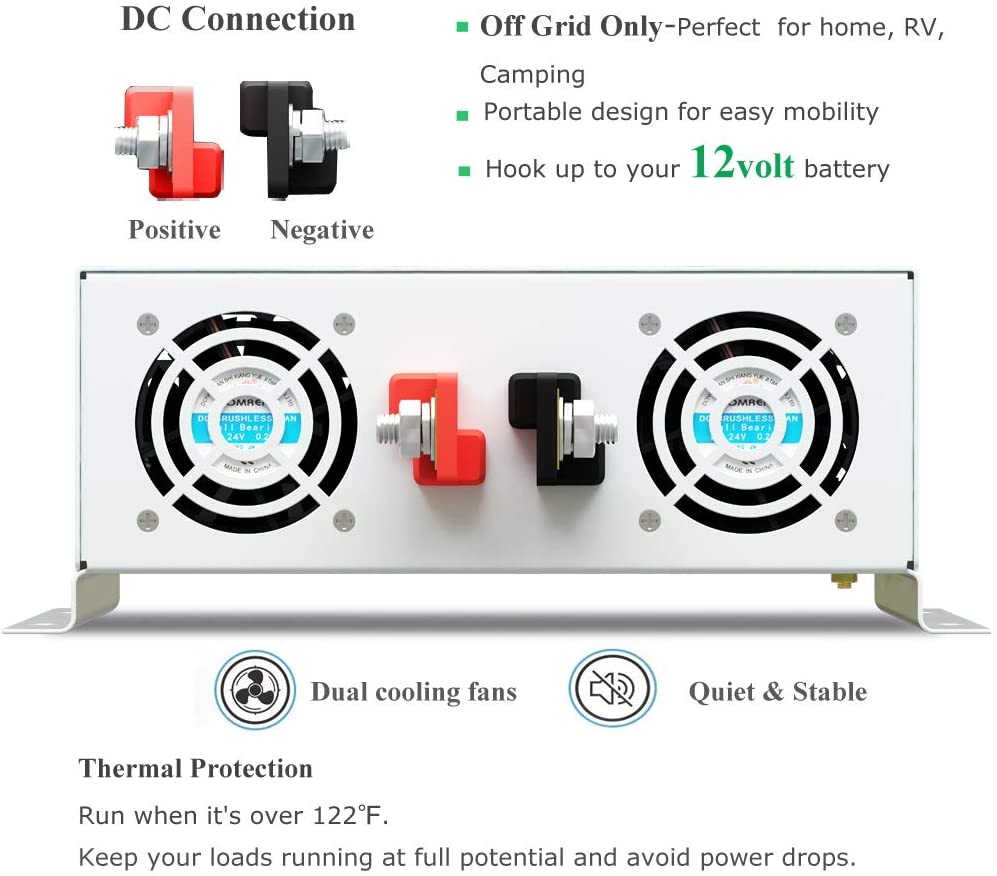 Pure Sine Wave Power Inverter  - Inverter Pure Sine Wave 60Hz 120V 3000W 评论和价格