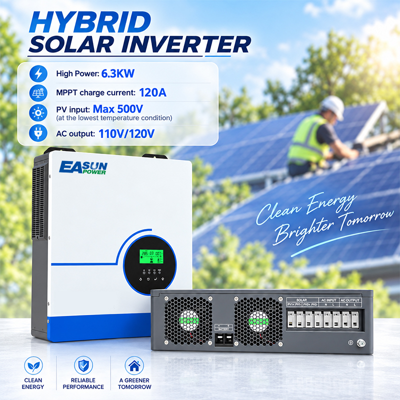 EASUN POWER 6300W Hybrid Solar - Grid Tie Inverter Limiter 2000W 评论和价格