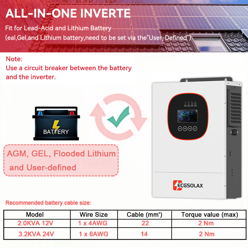 ECGSOLAX 2000W 12V MPPT Hybrid - Grid Tie Inverter Limiter 2000W 评论和价格